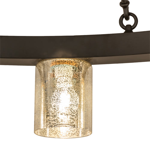 Meyda Lighting Loxley 62" 16-Light Oil Rubbed Bronze Needham Chandelier With Clear Mercury Shade Glass