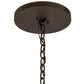 Meyda Lighting Loxley 62" 16-Light Oil Rubbed Bronze Needham Chandelier With Clear Mercury Shade Glass