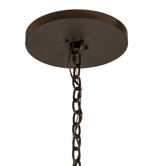Meyda Lighting Loxley 62" 16-Light Oil Rubbed Bronze Needham Chandelier With Clear Mercury Shade Glass