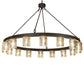 Meyda Lighting Loxley 62" 16-Light Oil Rubbed Bronze Needham Chandelier With Clear Mercury Shade Glass