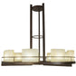Meyda Lighting Loxley 68" 9-Light Mahogany Bronze Tac Air Chandelier With Beige Sahara Taupe Idalight Shade Glass