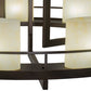 Meyda Lighting Loxley 68" 9-Light Mahogany Bronze Tac Air Chandelier With Beige Sahara Taupe Idalight Shade Glass