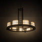 Meyda Lighting Loxley 68" 9-Light Mahogany Bronze Tac Air Chandelier With Beige Sahara Taupe Idalight Shade Glass