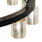 Meyda Lighting Loxley 70" 44-Light 3-Tier Blackwash Horizon Ring Chandelier With Mercury Shade Glass