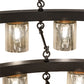 Meyda Lighting Loxley 70" 44-Light 3-Tier Oil Rubbed Bronze Horizon Ring Chandelier With Mercury Shade Glass