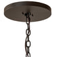 Meyda Lighting Loxley 70" 44-Light 3-Tier Oil Rubbed Bronze Horizon Ring Chandelier With Mercury Shade Glass