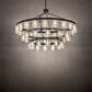 Meyda Lighting Loxley 70" 44-Light 3-Tier Oil Rubbed Bronze Horizon Ring Chandelier With Mercury Shade Glass