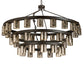 Meyda Lighting Loxley 70" 44-Light 3-Tier Oil Rubbed Bronze Horizon Ring Chandelier With Mercury Shade Glass