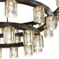 Meyda Lighting Loxley 70" 44-Light 3-Tier Oil Rubbed Bronze Horizon Ring Chandelier With Mercury Shade Glass