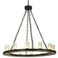 Meyda Lighting Loxley 72" 2-Tier 36-Light Timeless Bronze Chandelier With Clear Seeded Shade Glass