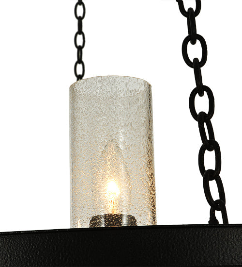 Meyda Lighting Loxley 72" 2-Tier 36-Light Timeless Bronze Chandelier With Clear Seeded Shade Glass