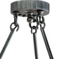 Meyda Lighting Loxley 72" 24-Light Antique Iron Ore Chandelier With Clear Seeded Shade Glass