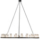 Meyda Lighting Loxley 72" 24-Light Antique Iron Ore Chandelier With Clear Seeded Shade Glass