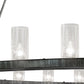 Meyda Lighting Loxley 72" 24-Light Antique Iron Ore Chandelier With Clear Seeded Shade Glass