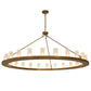 Meyda Lighting Loxley 72" 24-Light Gold Metallic Chandelier With Clear Seeded Shade Glass