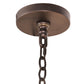 Meyda Lighting Loxley 72" 24-Light Mahogany Bronze Chandelier With Amber Shade Glass