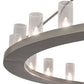Meyda Lighting Loxley 72" 24-Light Silver Chandelier With Clear Seeded Shade Glass
