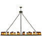 Meyda Lighting Loxley 72" 24-Light Tarnished Copper Chandelier With Amber Frosted Shade Glass