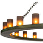 Meyda Lighting Loxley 72" 24-Light Tarnished Copper Chandelier With Amber Frosted Shade Glass