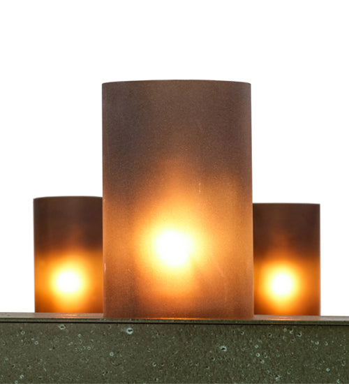 Meyda Lighting Loxley 72" 24-Light Tarnished Copper Chandelier With Amber Frosted Shade Glass