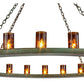 Meyda Lighting Loxley 72" 24-Light Tarnished Copper Chandelier With Amber Shade Glass