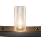 Meyda Lighting Loxley 72" 24-Light Textured Black Chandelier With Clear Seeded Shade Glass