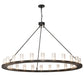 Meyda Lighting Loxley 72" 24-Light Textured Black Chandelier With Clear Seeded Shade Glass