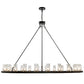 Meyda Lighting Loxley 72" 24-Light Textured Black Chandelier With Clear Shade Glass