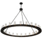 Meyda Lighting Loxley 72" 24-Light Textured Black Chandelier With Clear Shade Glass
