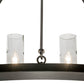 Meyda Lighting Loxley 72" 24-Light Textured Black Chandelier With Clear Shade Glass