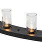 Meyda Lighting Loxley 72" 24-Light Textured Black Chandelier With Clear Shade Glass