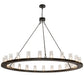 Meyda Lighting Loxley 72" 24-Light Textured Black Chandelier With Clear Shade Glass
