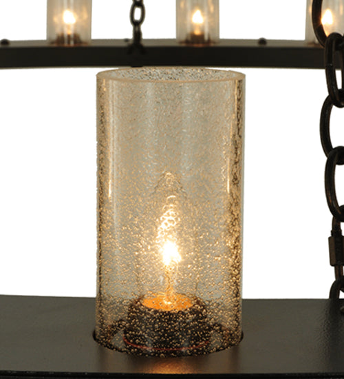 Meyda Lighting Loxley 72" 24-Light Timeless Bronze Chandelier With Clear Seeded Shade Glass