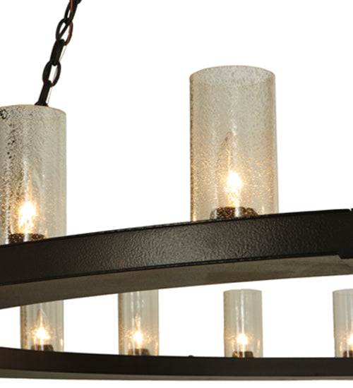 Meyda Lighting Loxley 72" 24-Light Timeless Bronze Chandelier With Clear Seeded Shade Glass