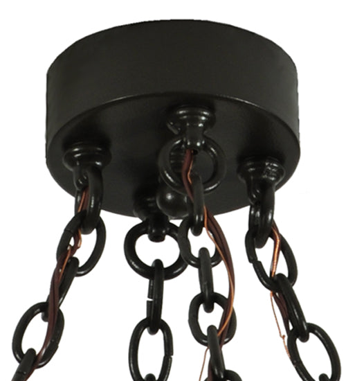 Meyda Lighting Loxley 72" 24-Light Timeless Bronze Chandelier With Clear Seeded Shade Glass