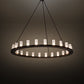 Meyda Lighting Loxley 72" 24-Light Timeless Bronze Chandelier With Clear Seeded Shade Glass