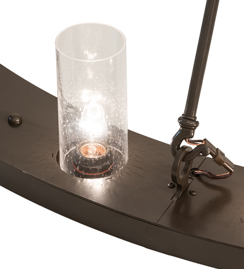 Meyda Lighting Loxley 72" 24-Light Timeless Bronze Chandelier With Clear Seeded Shade Glass