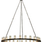 Meyda Lighting Loxley 72" 24-Light Timeless Bronze Chandelier With Clear Seeded Shade Glass