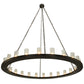 Meyda Lighting Loxley 72" 24-Light Timeless Bronze Chandelier With Clear Seeded Shade Glass