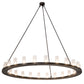 Meyda Lighting Loxley 72" 24-Light Timeless Bronze Chandelier With Clear Seeded Shade Glass