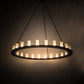 Meyda Lighting Loxley 72" 24-Light Timeless Bronze Chandelier With Frosted Clear Shade Glass