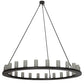 Meyda Lighting Loxley 72" 24-Light Timeless Bronze Chandelier With Frosted Clear Shade Glass
