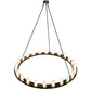 Meyda Lighting Loxley 72" 24-Light Timeless Bronze Chandelier With Frosted Clear Shade Glass