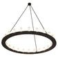 Meyda Lighting Loxley 72" 24-Light Timeless Bronze Chandelier With Frosted Clear Shade Glass