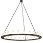 Meyda Lighting Loxley 72" 24-Light Timeless Bronze Chandelier With Frosted Clear Shade Glass