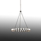 Meyda Lighting Loxley 72" 24-Light Timeless Bronze Chandelier With Frosted White Shade Glass