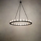 Meyda Lighting Loxley 72" 24-Light Timeless Bronze Chandelier With Frosted White Shade Glass