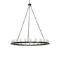 Meyda Lighting Loxley 72" 24-Light Timeless Bronze Chandelier With Frosted White Shade Glass