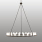 Meyda Lighting Loxley 72" 24-Light Timeless Bronze Chandelier With Frosted White Shade Glass