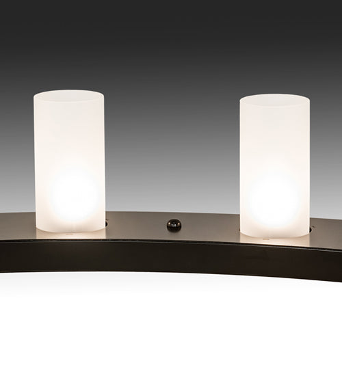 Meyda Lighting Loxley 72" 24-Light Timeless Bronze Chandelier With Frosted White Shade Glass